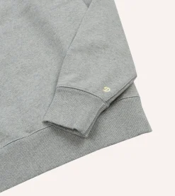 Drake’s Grey Brushed Cotton Jersey Sweatshirt