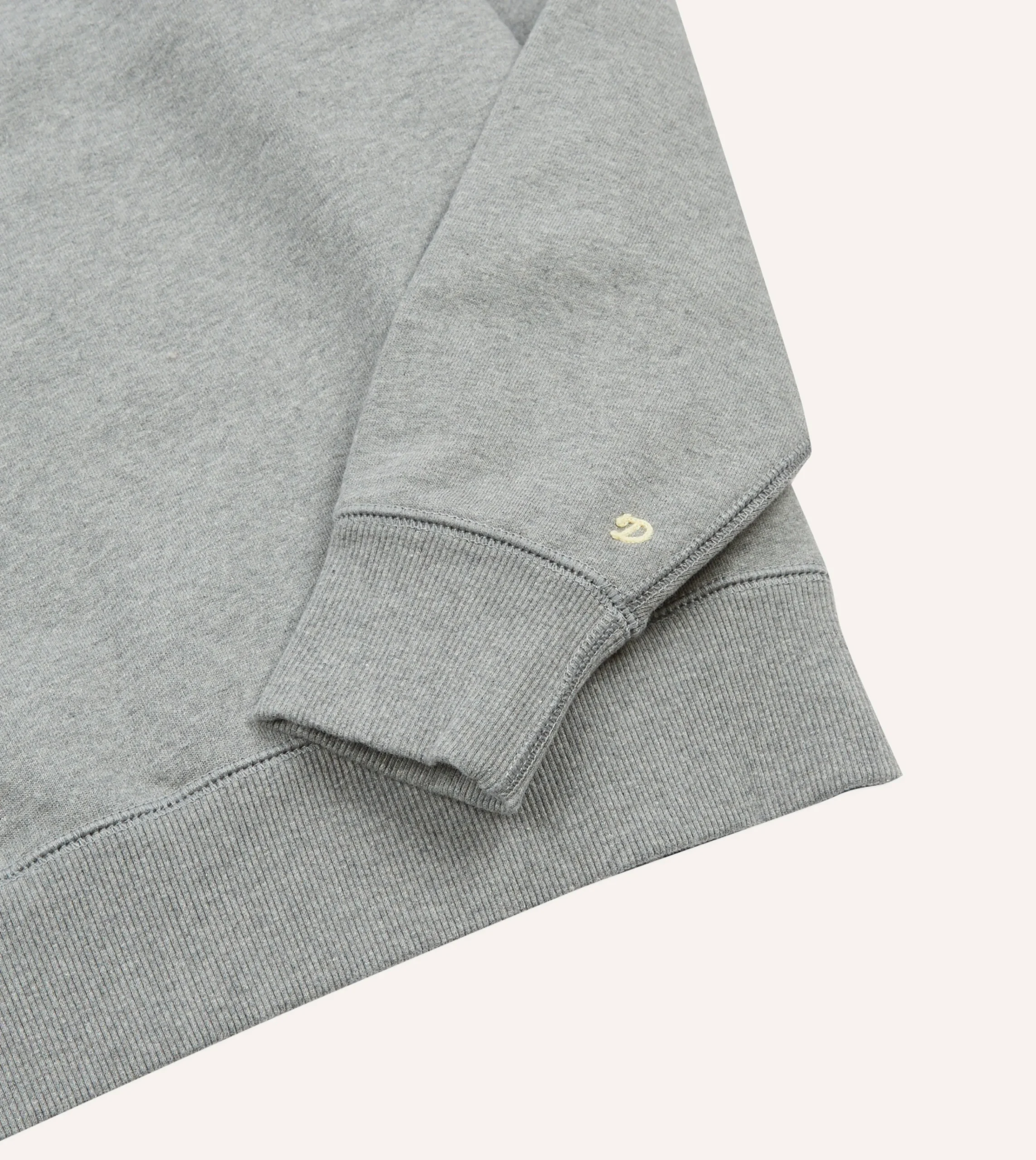 Drake’s Grey Brushed Cotton Jersey Sweatshirt