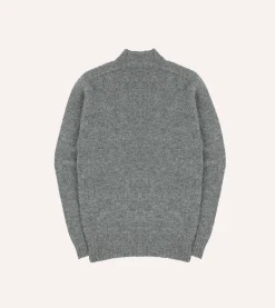 Drake’s Brushed Shetland Mock Neck Jumper