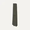 Drake’s Grey Brushed Solid Hand Rolled Wool Tie