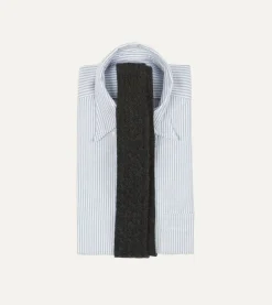 Drake’s Grey Cashmere Cable Knitted Tie
