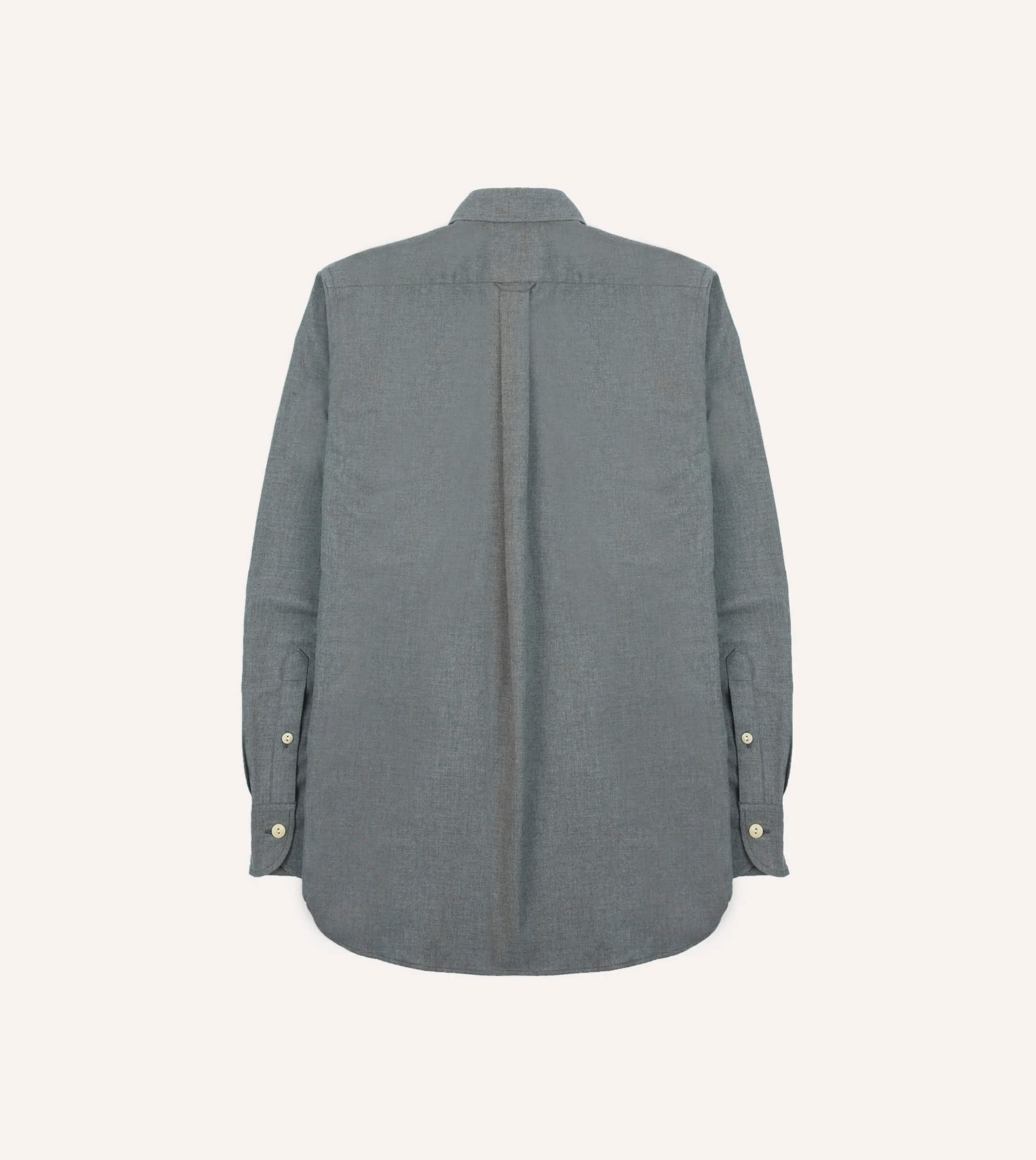 Drake’s Cotton Flannel Two-Pocket Work Shirt