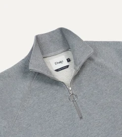 Drake’s Cotton Quarter Zip Sweatshirt