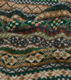 Drake’s Grey Fair Isle Lambswool Sleeveless V-Neck Jumper