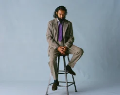 Drake’s Grey Harris Tweed One Pleat Games Trousers