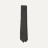 Drake’s Grey Herringbone Hand Rolled Wool Tie