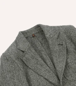 Drake’s Grey Herringbone Harris Tweed Games Blazer Mk. VII