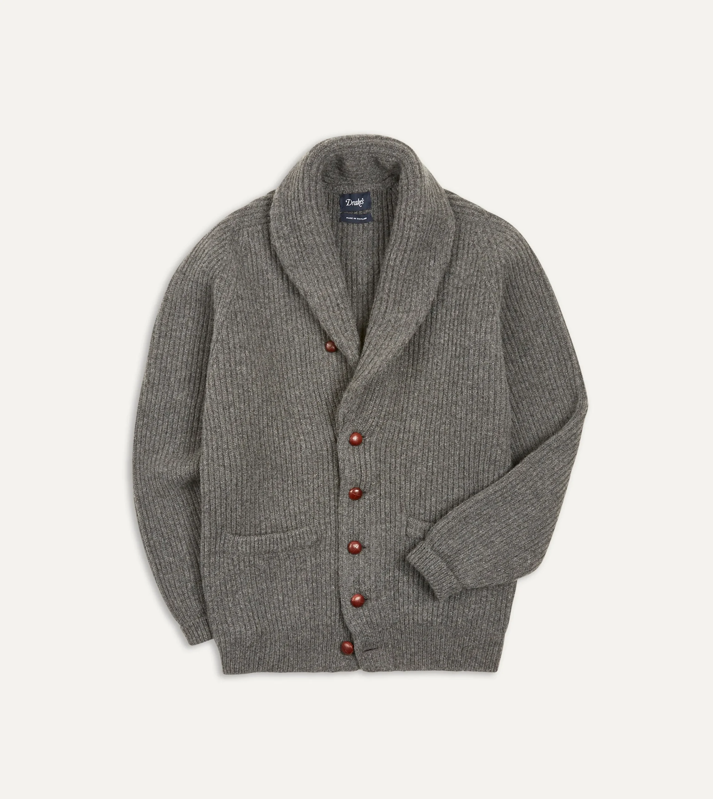 Drake’s Lambswool Shawl Collar Cardigan