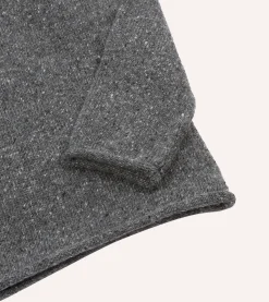 Drake’s Marl Mohair Wool Mock Neck Jumper