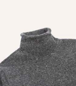 Drake’s Marl Mohair Wool Mock Neck Jumper