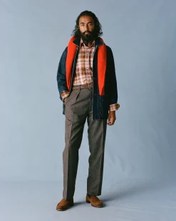 Drake’s Grey Merino Wool Games Trouser