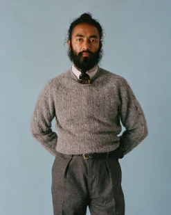 Drake’s Grey Merino Wool Games Trouser