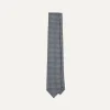 Drake’s Grey Mini Circular Dot Silk Self Tipped Tie
