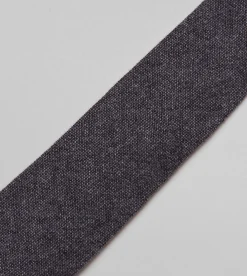 Drake’s Grey Pure Cashmere Solid Tipped Tie