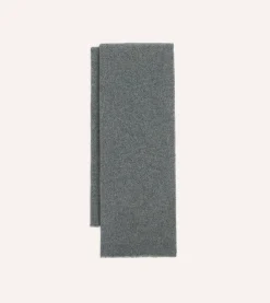 Drake’s Grey Solid Wool Scarf