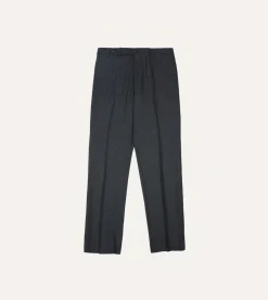 Drake’s Wool Flannel Flat Front Trouser