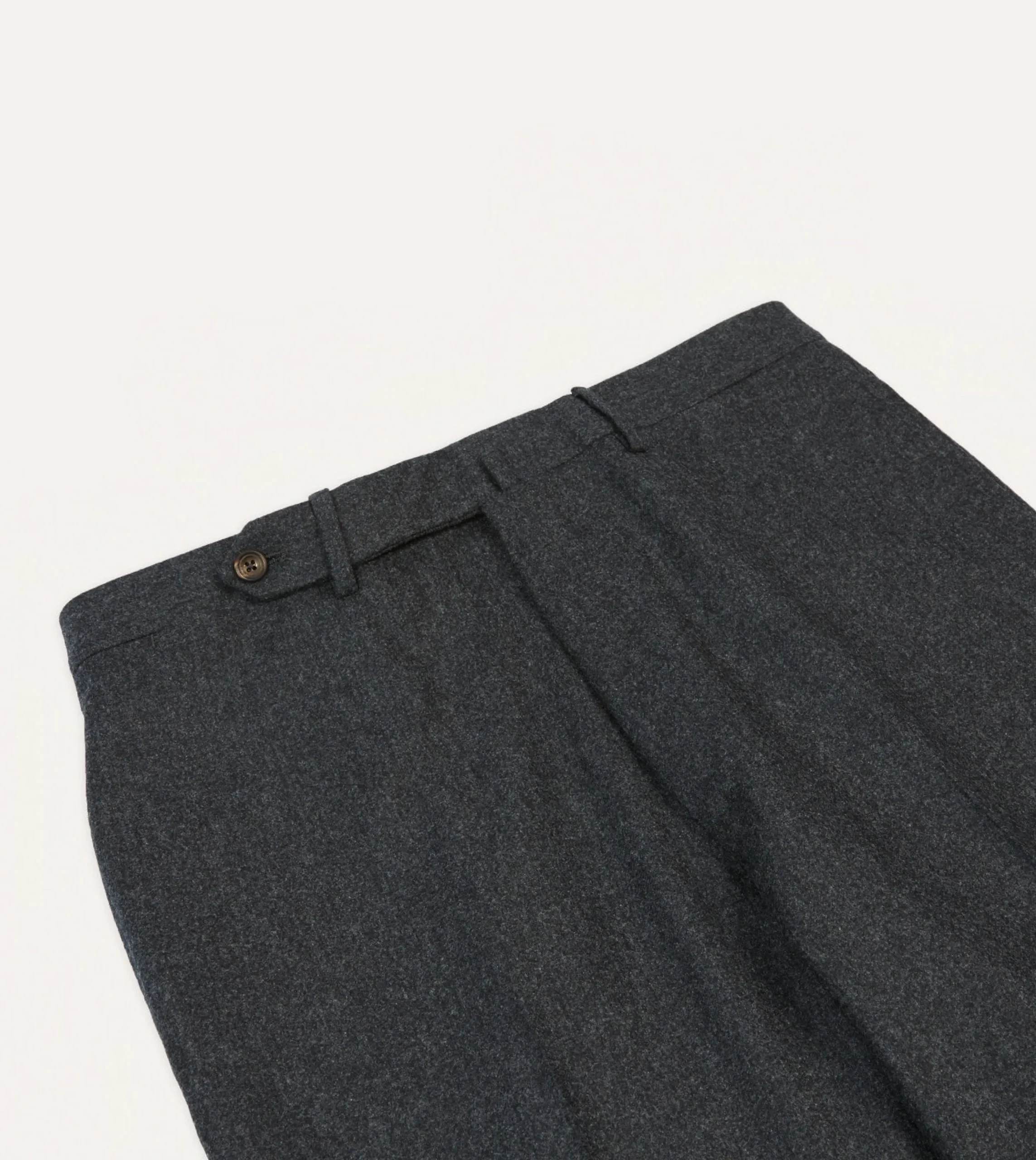 Drake’s Wool Flannel Flat Front Trouser