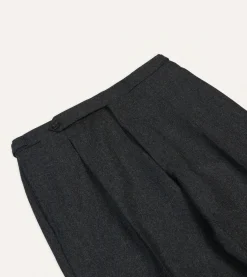 Drake’s Wool Flannel Single Pleat Trouser