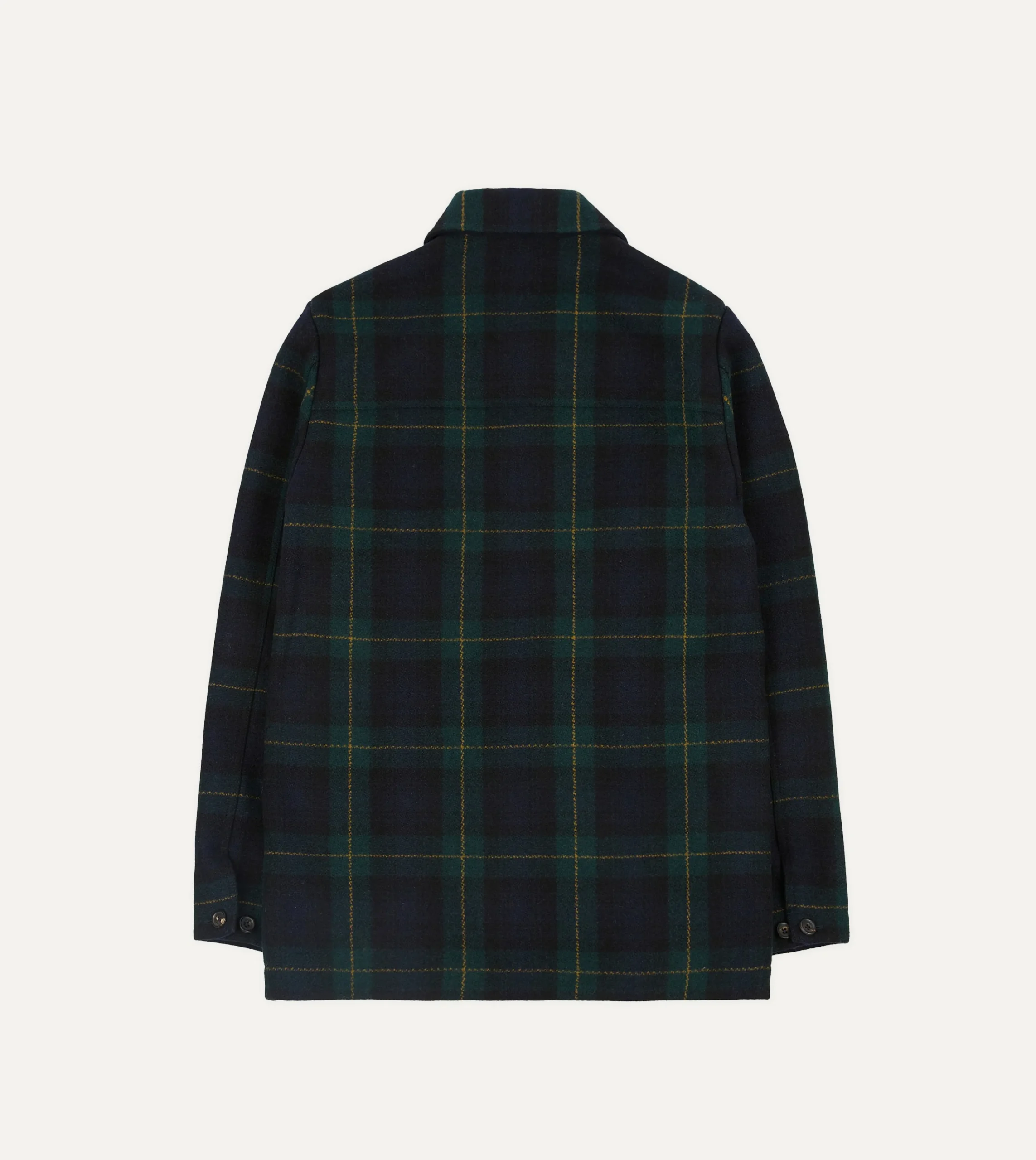 Drake’s Johnston Check Melton Wool Donkey Chore Jacket