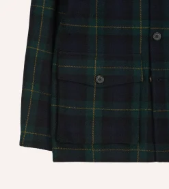 Drake’s Johnston Check Melton Wool Donkey Chore Jacket