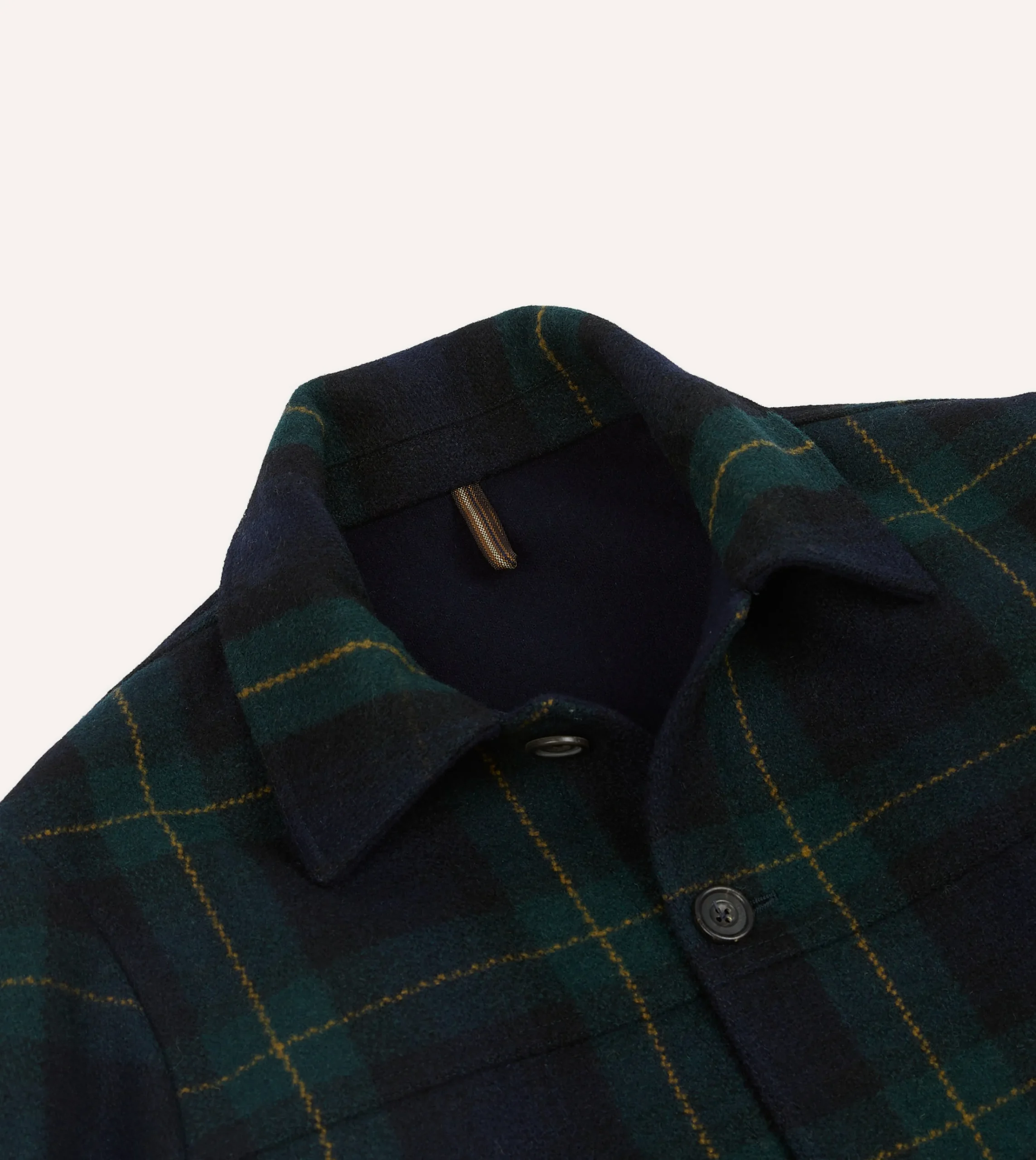 Drake’s Johnston Check Melton Wool Donkey Chore Jacket