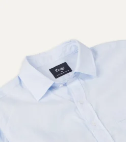 Drake’s Linen Spread Collar Shirt
