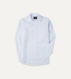 Drake’s Linen Spread Collar Shirt