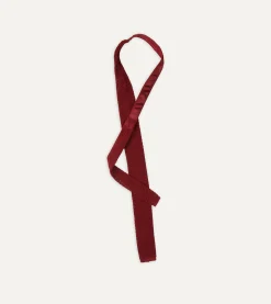 Drake’s Light Wine Knitted Silk Solid Colour Tie