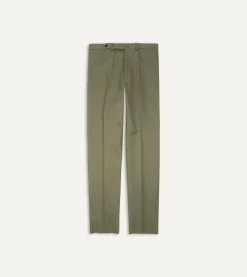 Drake’s Cotton Drill Flat Front Trouser