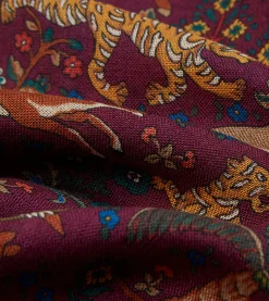 Drake’s Mughal Hunter Print Wool-Silk Scarf