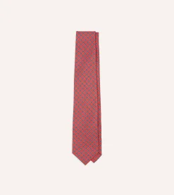 Drake’s Square Medallion Self-Tipped Silk Tie