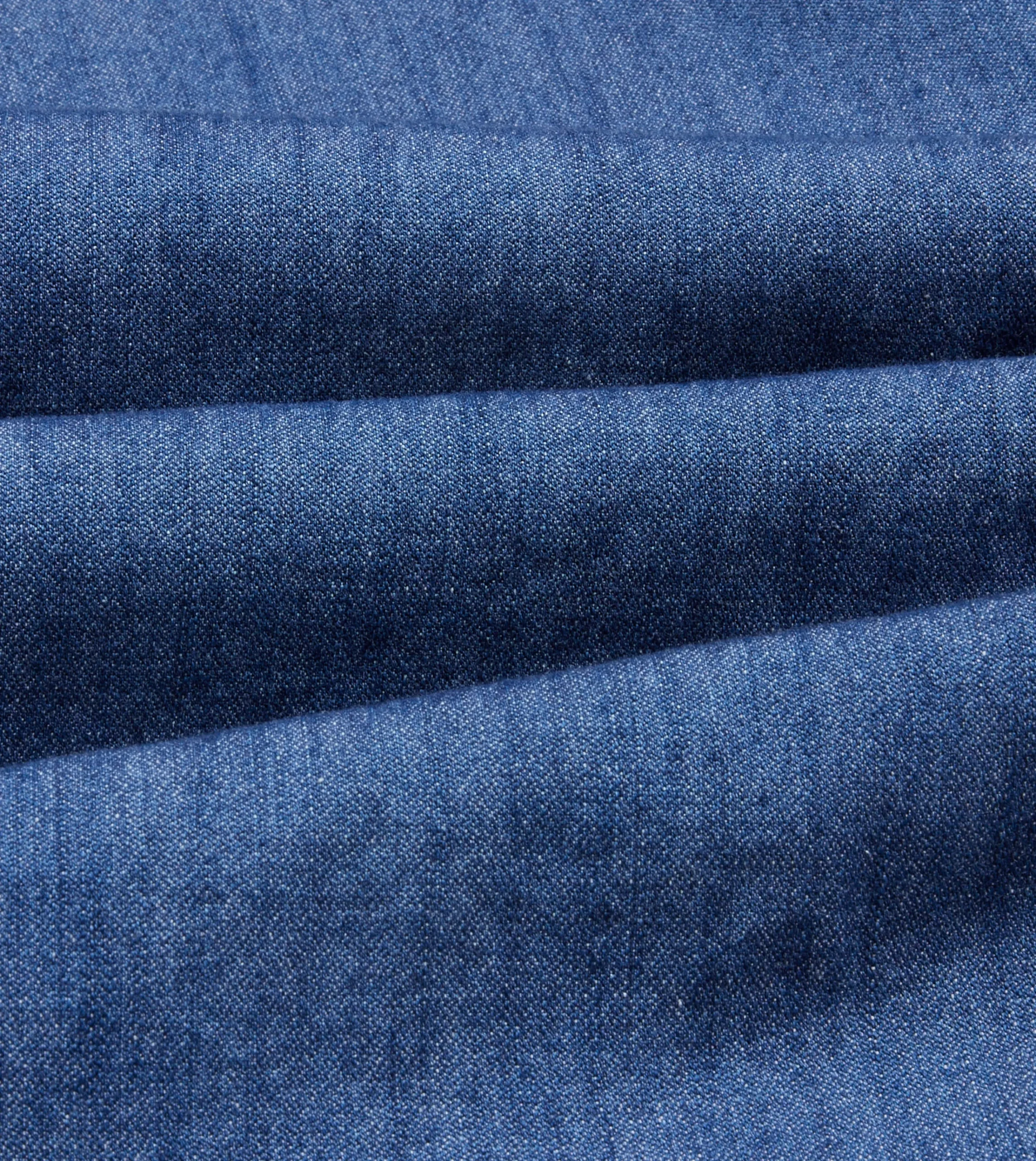 Drake’s Mid-Blue Washed Denim Cotton Two-Pocket Work Shirt