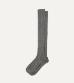 Drake’s Cotton Over-the-Calf Socks