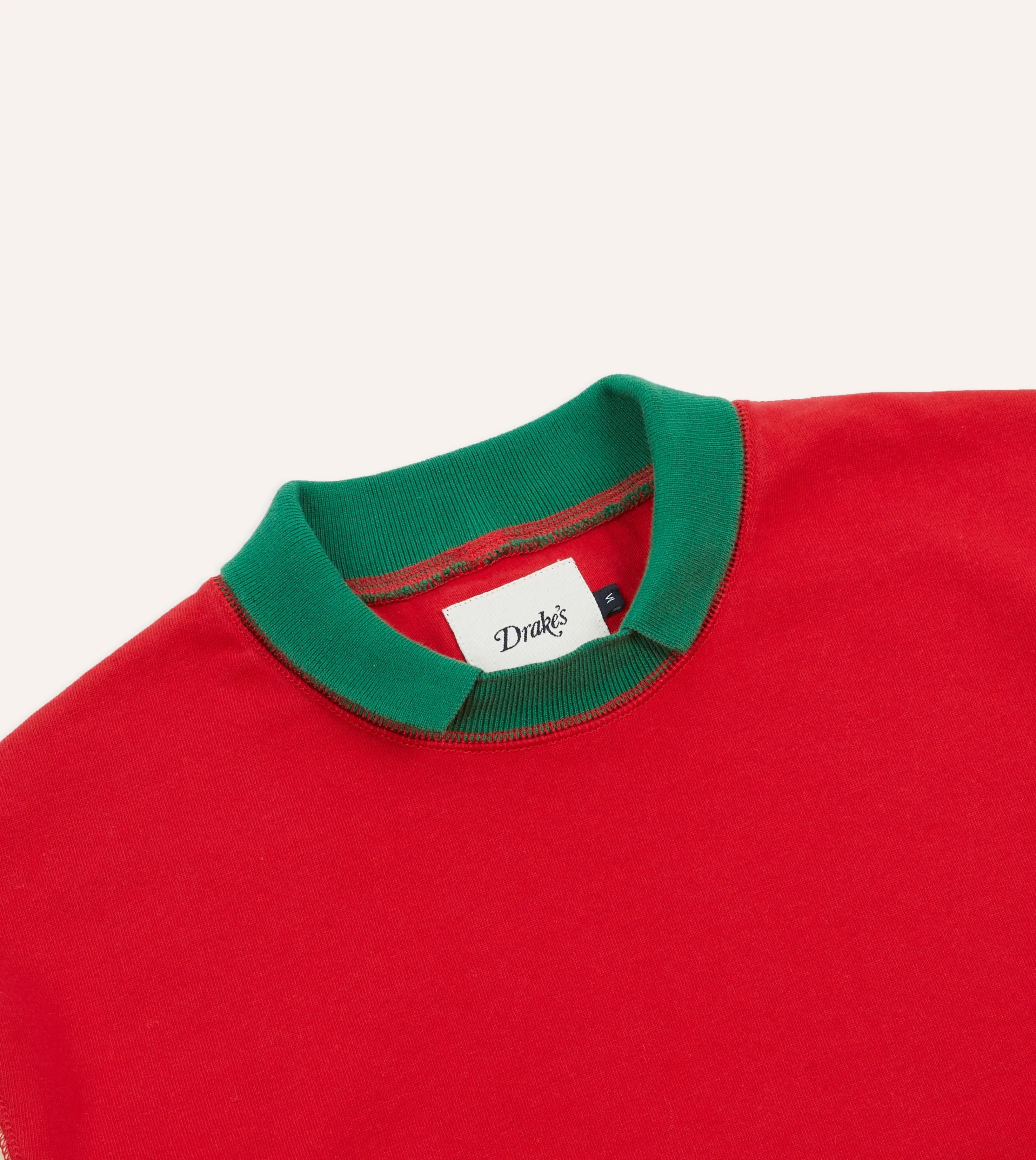 Drake’s Multi Block Stripe Mock Collar Long-Sleeve Jersey