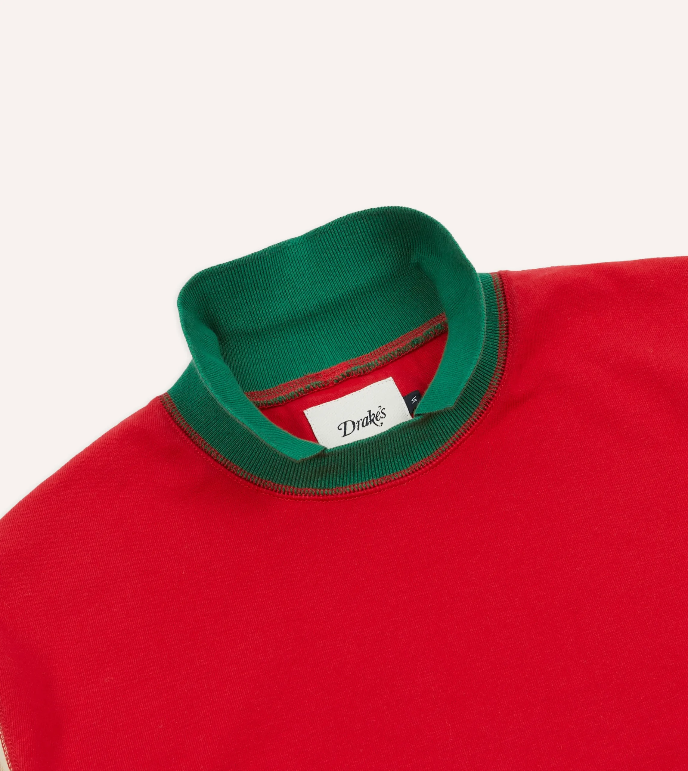 Drake’s Multi Block Stripe Mock Collar Long-Sleeve Jersey