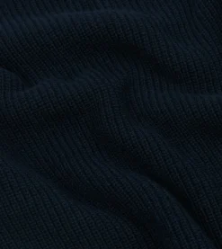 Drake’s Alpaca Lambswool Ribbed Integral Collar Jumper
