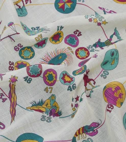 Drake’s Navy And White Zodiac Print Wool-Silk Bandana