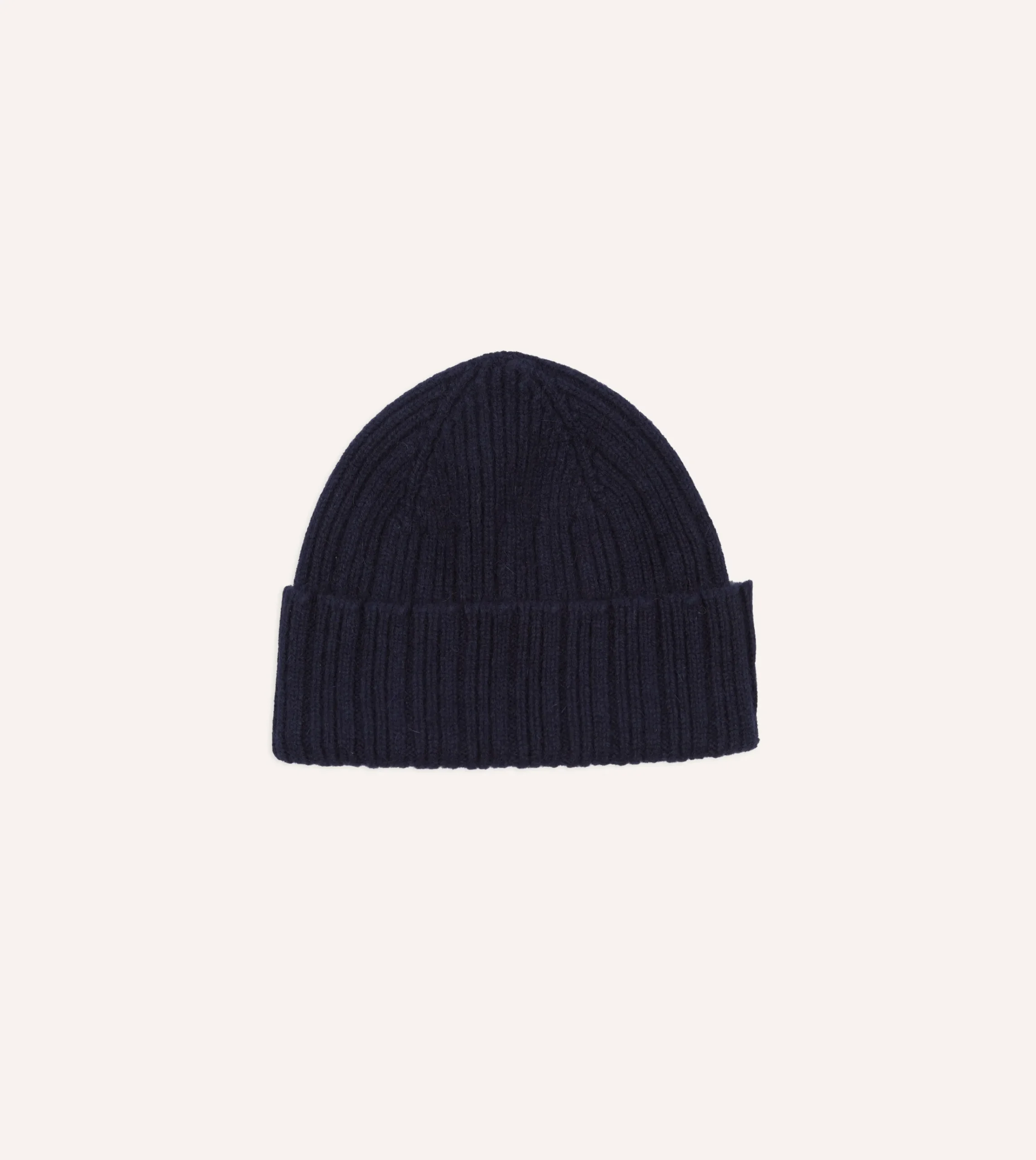 Drake’s Angora Lambswool Ribbed Knit Cap