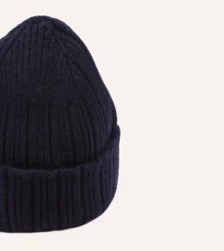 Drake’s Angora Lambswool Ribbed Knit Cap