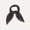 Drake’s Navy Birds Of Paradise Print Wool-Silk Square Scarf