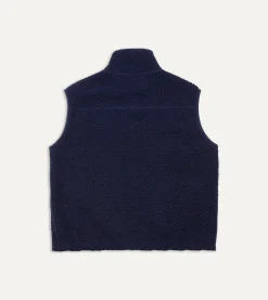 Drake’s Boucle Wool Zip Fleece Vest