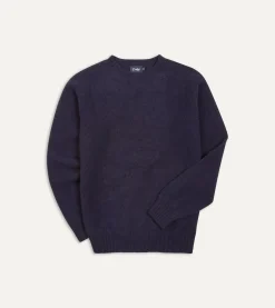 Drake’s Brushed Shetland Crew Neck Jumper