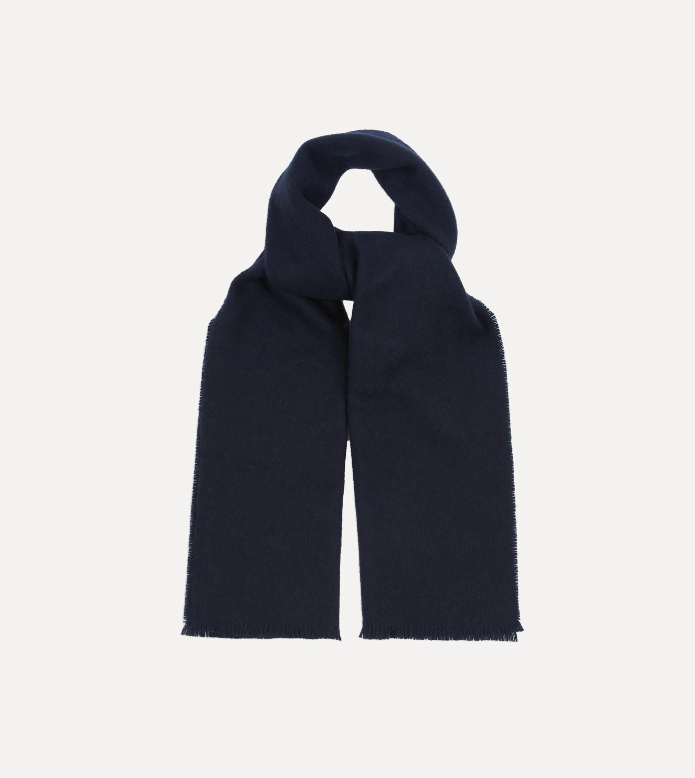 Drake’s Navy Cashmere Scarf