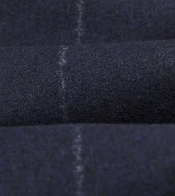 Drake’s Navy Chalkstripe Wool Flannel Single Pleat Trouser