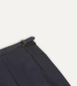 Drake’s Cotton Drill Single Pleat Trouser