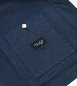 Drake’s Navy Cotton Duck Canvas Five-Pocket Chore Jacket