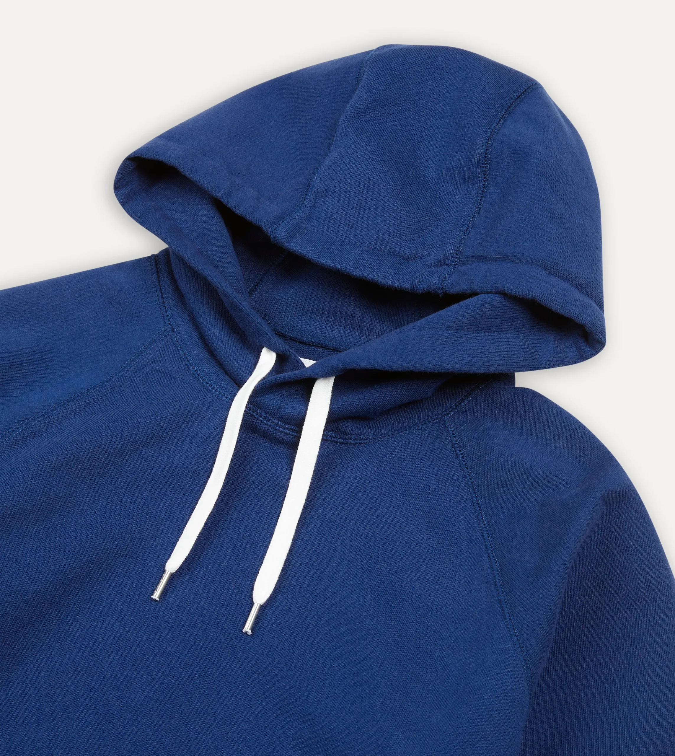 Drake’s Navy Cotton Hooded Sweatshirt