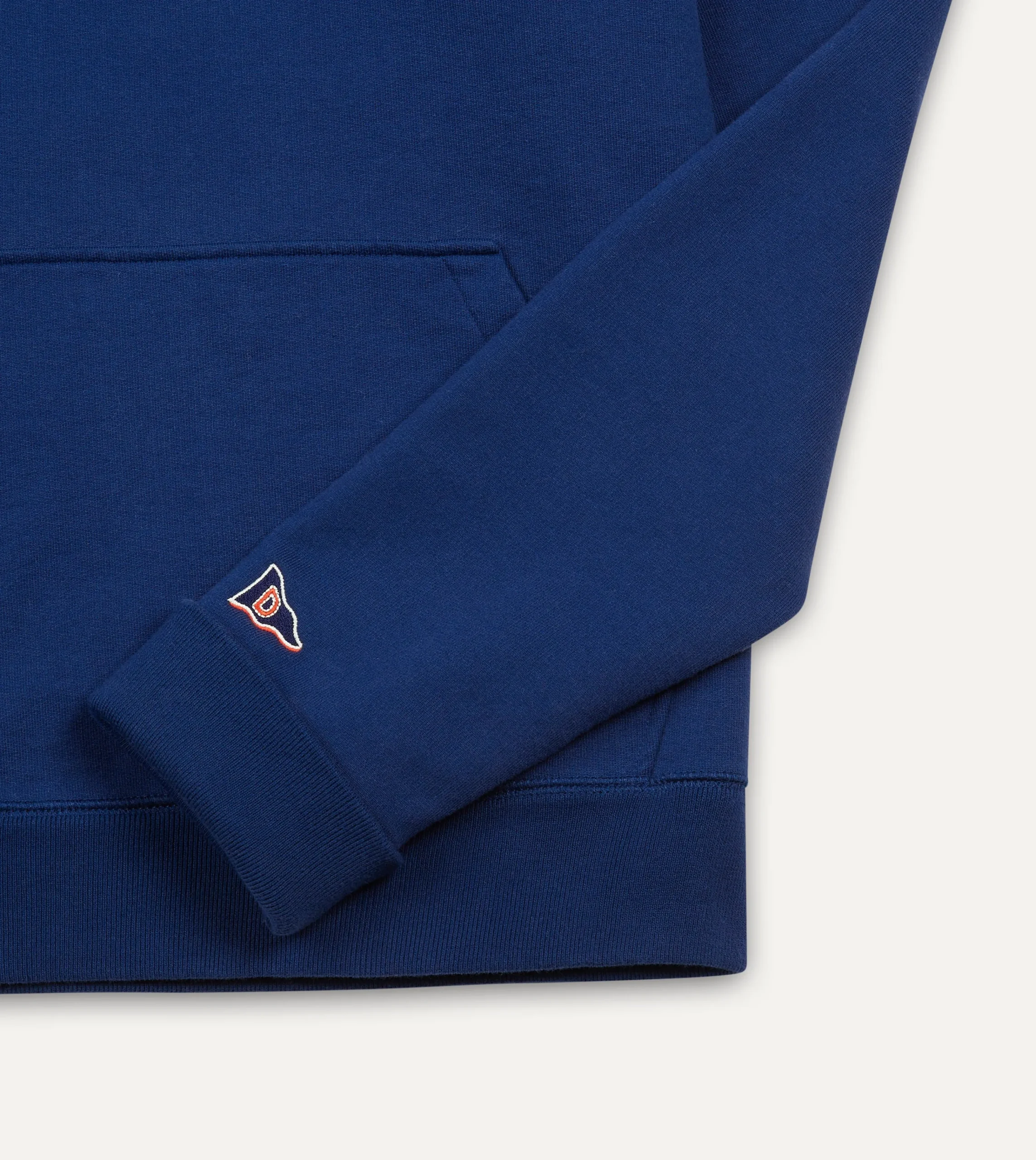Drake’s Navy Cotton Hooded Sweatshirt