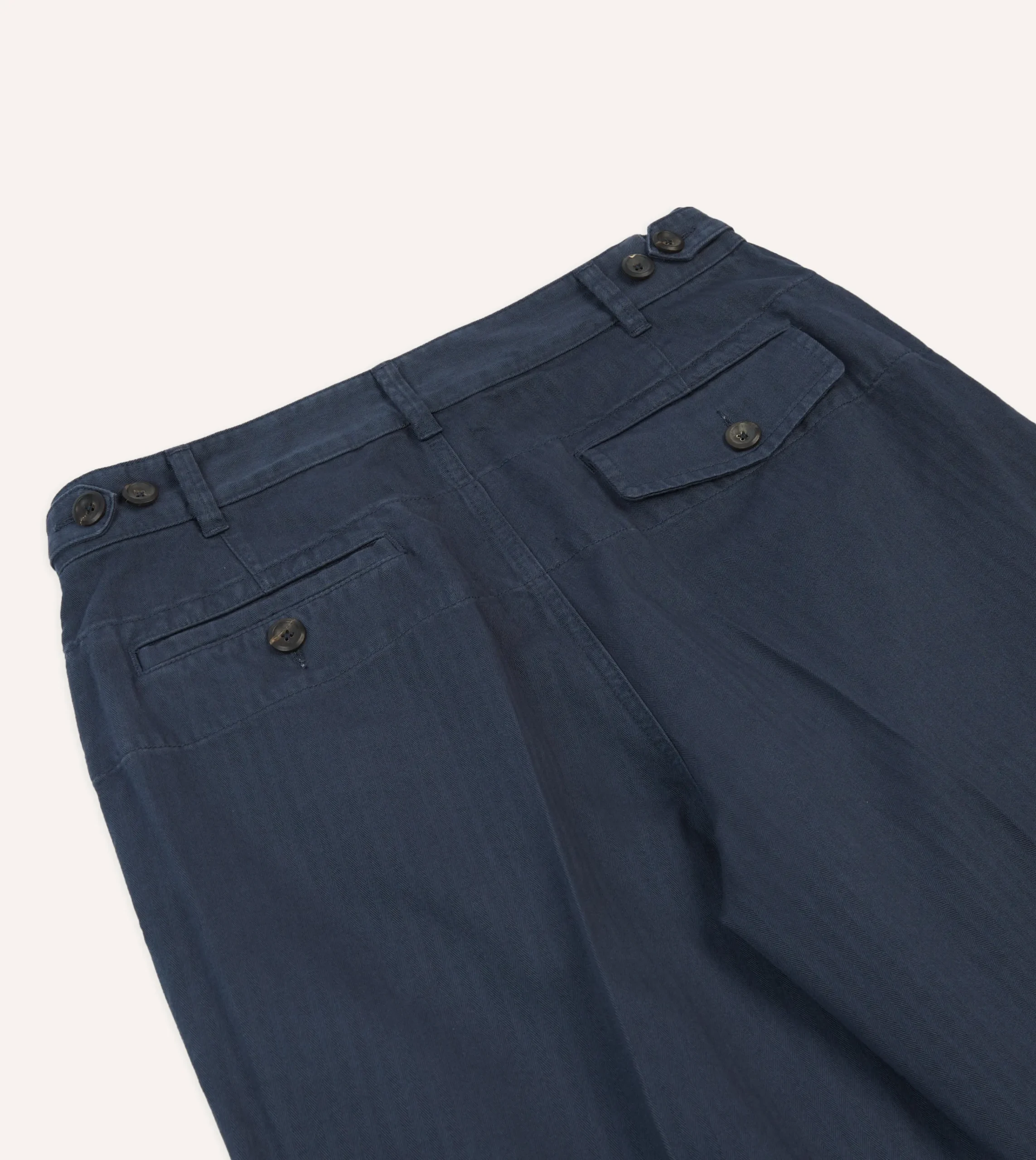 Drake’s Herringbone Cotton Games Trousers