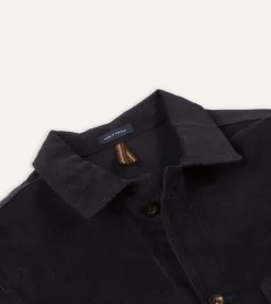 Drake’s Navy Japanese Selvedge Corduroy Five-Pocket Chore Jacket